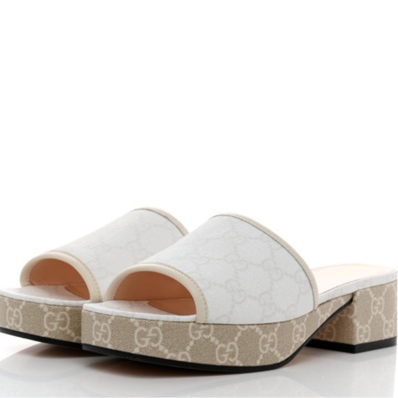Gucci Canvas GG Slide on Sandals - Picture 3 of 5